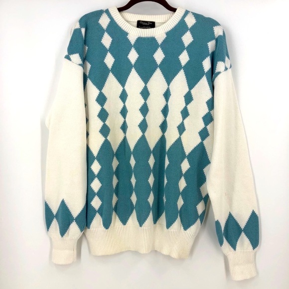 dior argyle sweater